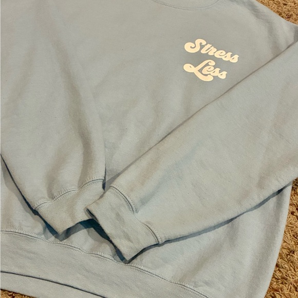 Women’s Altar’d State Revival Stress Less Blue Sweatshirt Small S - Picture 2 of 3